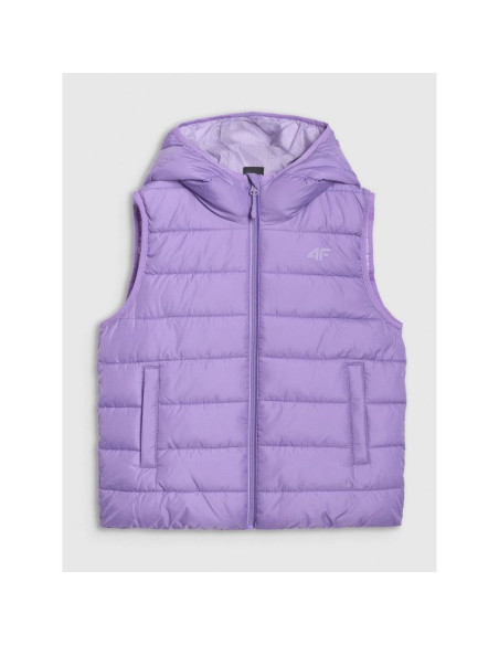 Bezrękawnik puchowy z wypełnieniem syntetycznym dziewczęcy 4f 4fjraw25tvjaf322-51s