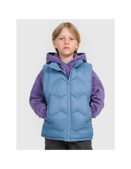 Bezrękawnik puchowy z wypełnieniem syntetycznym chłopięcy 4f 4fjraw25tvjam325-32s