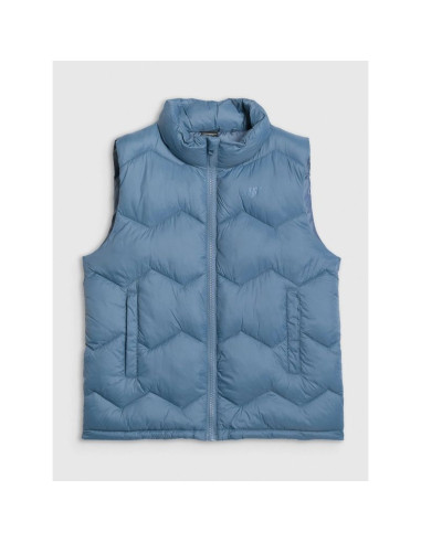 Bezrękawnik puchowy z wypełnieniem syntetycznym chłopięcy 4f 4fjraw25tvjam325-32s