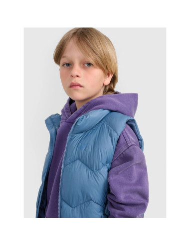 Bezrękawnik puchowy z wypełnieniem syntetycznym chłopięcy 4f 4fjraw25tvjam325-32s