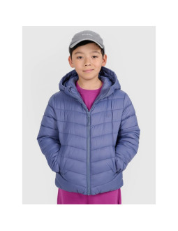 Kurtka puchowa z wypełnieniem syntetycznym chłopięca 4f 4fjraw25tdjam0819-32s