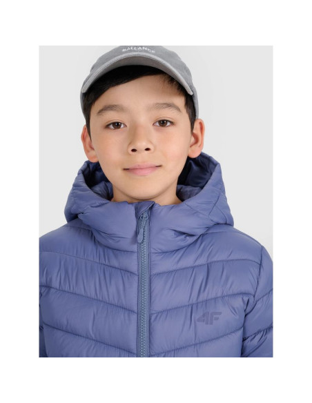 Kurtka puchowa z wypełnieniem syntetycznym chłopięca 4f 4fjraw25tdjam0819-32s