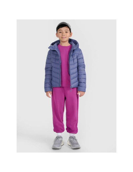 Kurtka puchowa z wypełnieniem syntetycznym chłopięca 4f 4fjraw25tdjam0819-32s