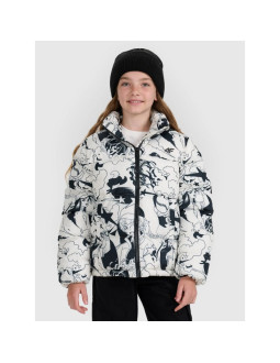 Kurtka puchowa z wypełnieniem syntetycznym dziewczęca 4f 4fjraw25tdjaf0748-11a 2