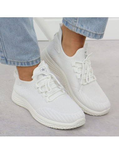 Buty sportowe siatkowe lekkie białe news 3634