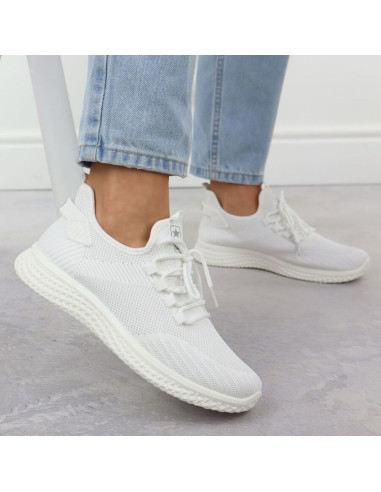 Buty sportowe siatkowe lekkie białe news 3634