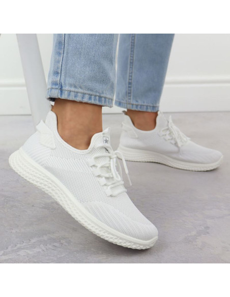 Buty sportowe siatkowe lekkie białe news 3634