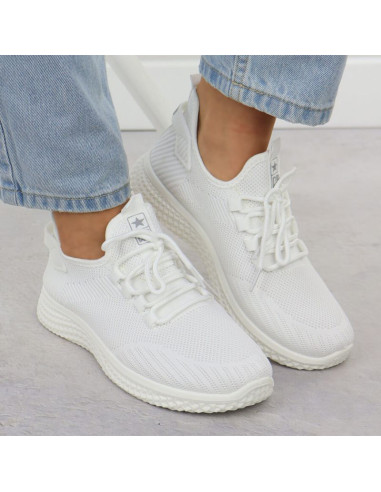 Buty sportowe siatkowe lekkie białe news 3634