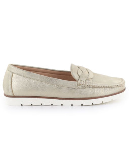 Półbuty damskie mokasyny złote vice versa 834281 2