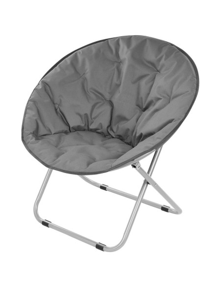Fotel campingowy moon 82x68x79cm ciemny szary enero camp