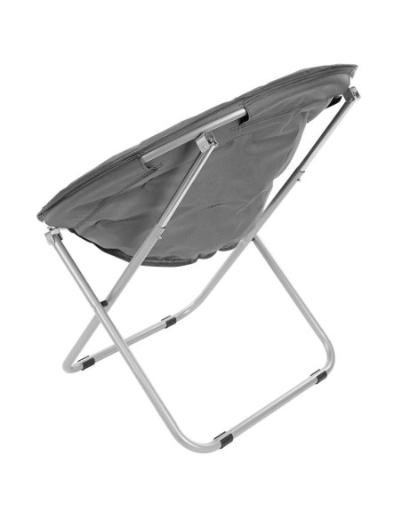 Fotel campingowy moon 82x68x79cm ciemny szary enero camp