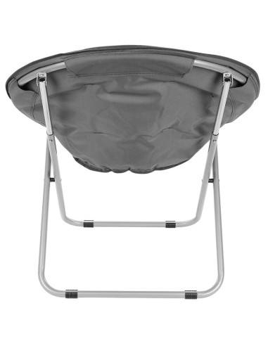 Fotel campingowy moon 82x68x79cm ciemny szary enero camp