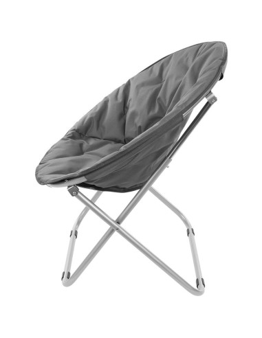 Fotel campingowy moon 82x68x79cm ciemny szary enero camp
