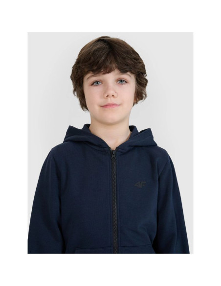 Bluza dresowa rozpinana z kapturem chłopięca 4f 4fjwss25tswsm1714-31s