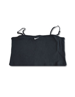 Koszulka damska nike sportswear essential rib crop top black/white - dm6737-010