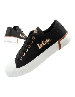 Lee cooper buty sportowe damskie trampki z tkaniny stylowe czarne
