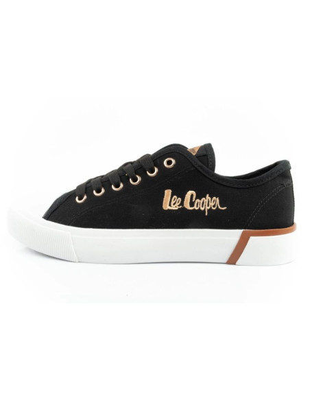 Lee cooper buty sportowe damskie trampki z tkaniny stylowe czarne
