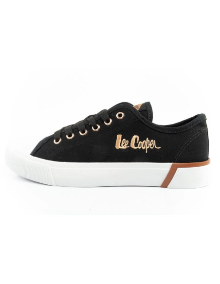 Lee cooper buty sportowe damskie trampki z tkaniny stylowe czarne