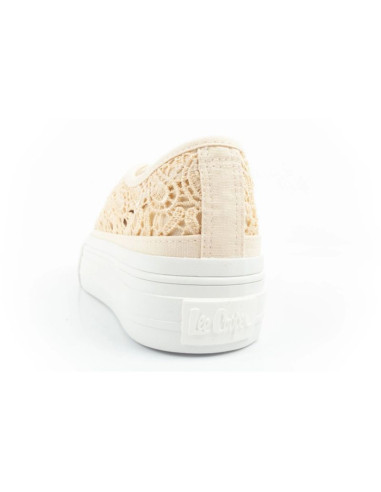 Lee cooper buty sportowe damskie trampki koronkowe ażurowe platforma