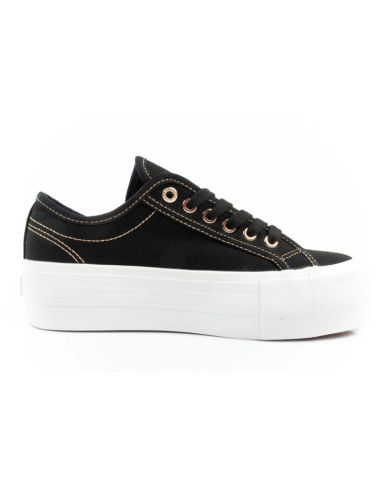 Lee cooper buty sportowe damskie trampki platforma czarne ze złotym