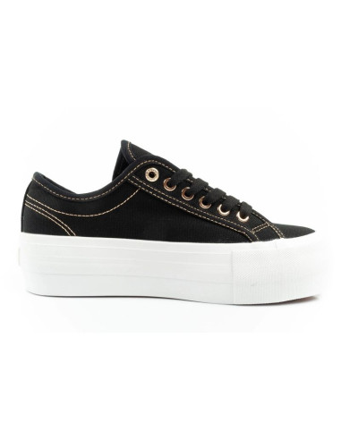 Lee cooper buty sportowe damskie trampki platforma czarne ze złotym