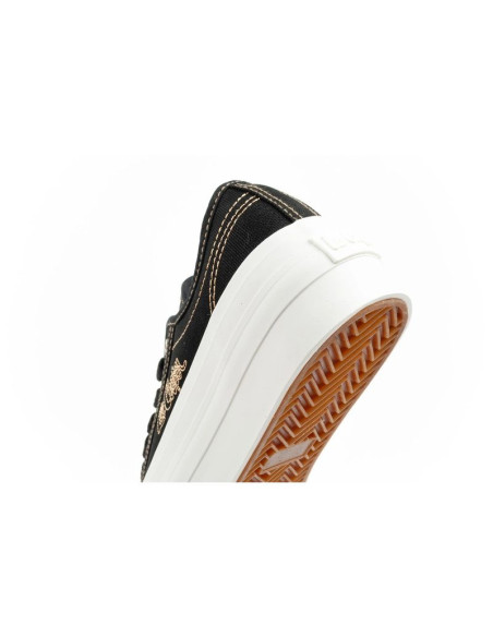 Lee cooper buty sportowe damskie trampki platforma czarne ze złotym