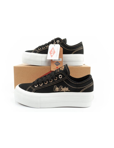 Lee cooper buty sportowe damskie trampki platforma czarne ze złotym