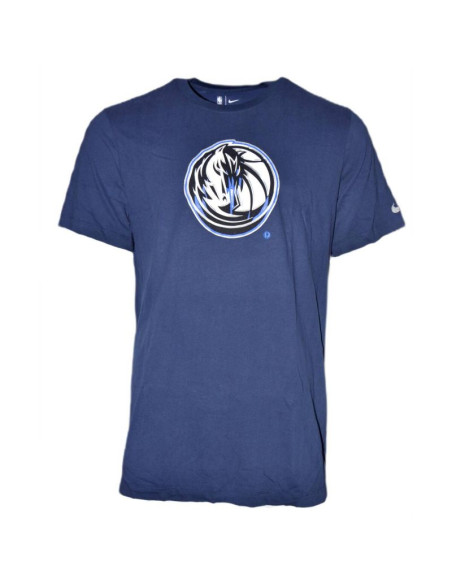 Koszulka nike dallas mavericks essential dry t-shirt chrome logo college navy - cz7252-419