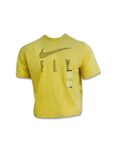 Koszulka damska nike dri-fit swoosh fly boxy t-shirt wmns lemon wash - dv2373-753