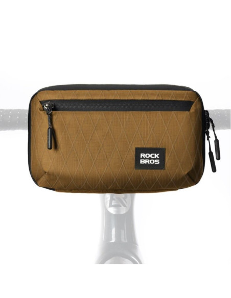 Rockbros torba na kierownicę rowerową 2,1l brązowa