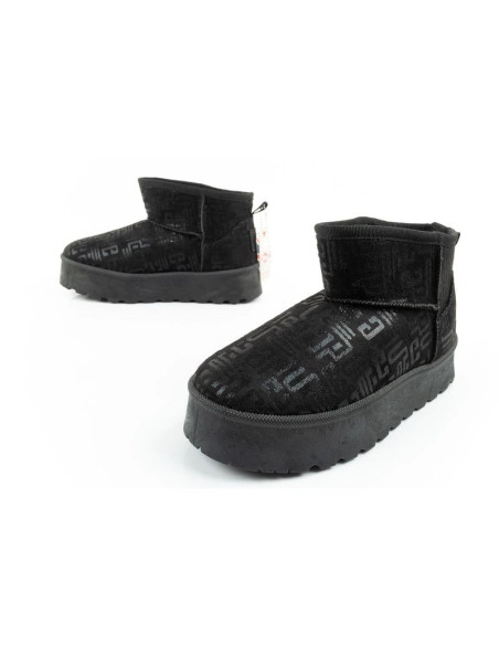 Lee cooper buty śniegowce damskie zimowe modne futerko ocieplane botki czarne