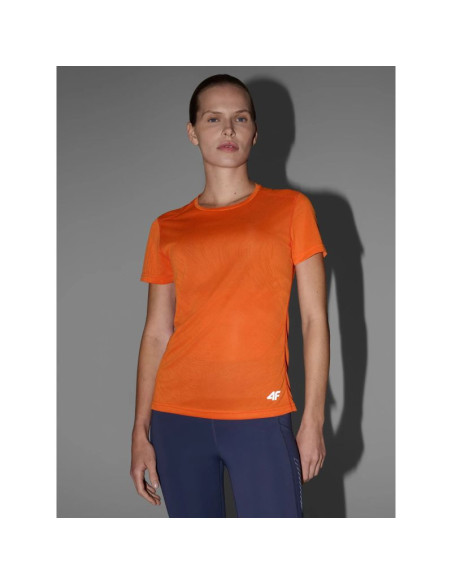 Koszulka do biegania regular damska 4f 4fwss25tftsf1265-70s