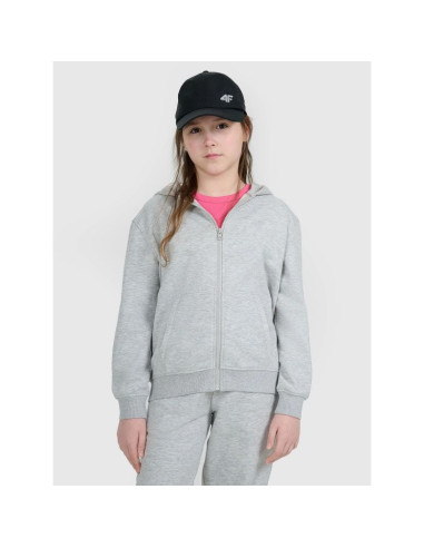 Bluza dresowa rozpinana z kapturem dziewczęca 4f 4fjwmm00tswsf1861-25m