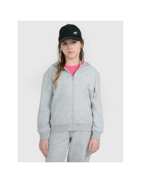 Bluza dresowa rozpinana z kapturem dziewczęca 4f 4fjwmm00tswsf1861-25m