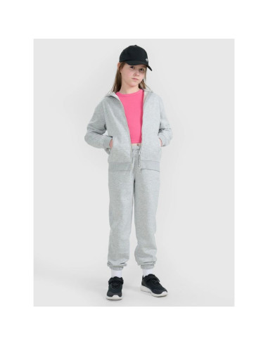 Bluza dresowa rozpinana z kapturem dziewczęca 4f 4fjwmm00tswsf1861-25m