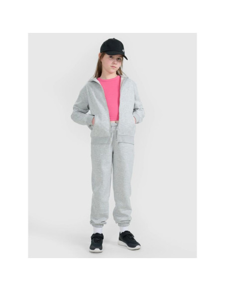 Bluza dresowa rozpinana z kapturem dziewczęca 4f 4fjwmm00tswsf1861-25m