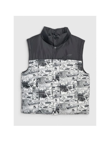 Bezrękawnik puchowy z wypełnieniem syntetycznym chłopięcy 4f 4fjraw25tvjam321-10a