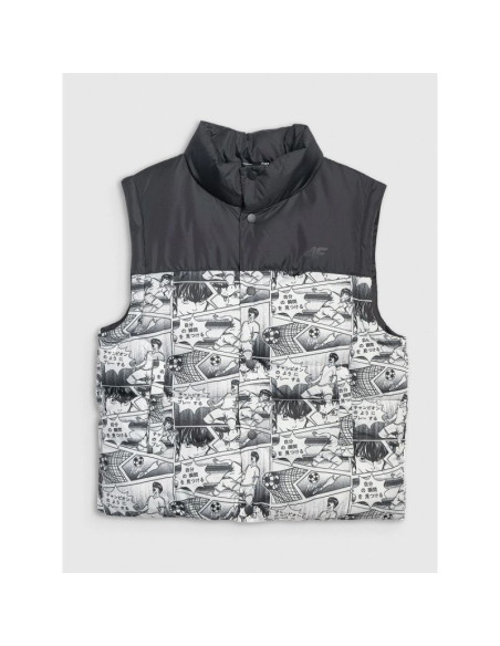 Bezrękawnik puchowy z wypełnieniem syntetycznym chłopięcy 4f 4fjraw25tvjam321-10a