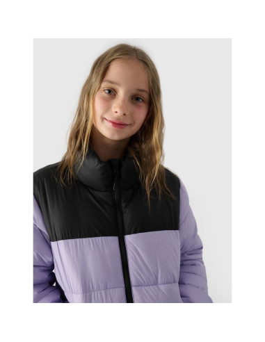Kurtka puchowa z wypełnieniem syntetycznym dziewczęca 4f junior 4fjwaw24tdjaf452-51s