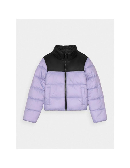 Kurtka puchowa z wypełnieniem syntetycznym dziewczęca 4f junior 4fjwaw24tdjaf452-51s