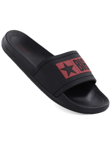 Klapki męskie plażowe basenowe czarne big star tt174a003