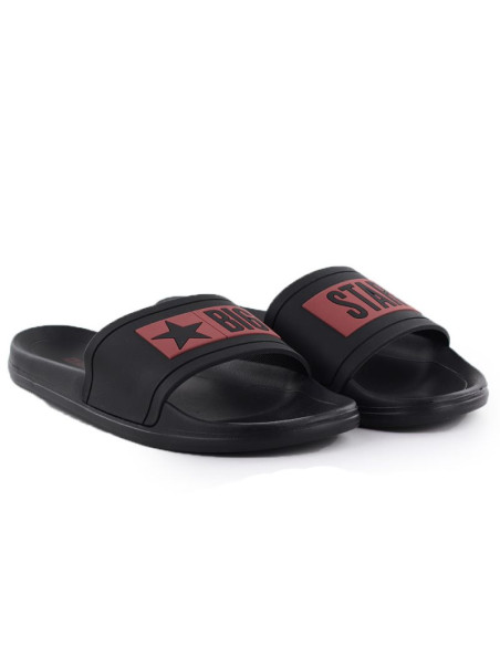 Klapki męskie plażowe basenowe czarne big star tt174a003