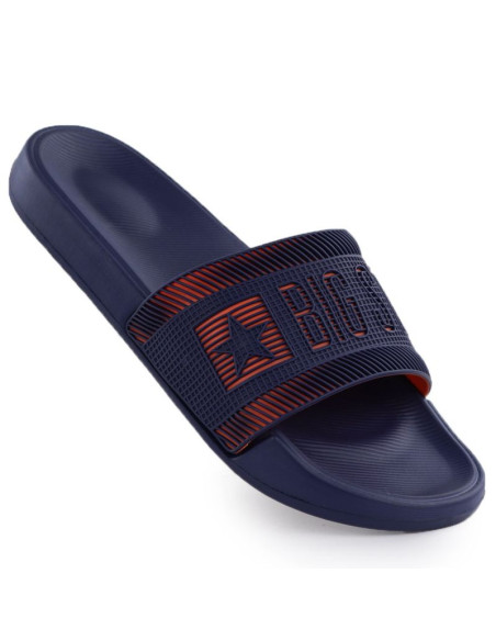 Klapki męskie plażowe basenowe granatowe big star rr174a052