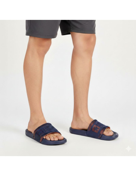Klapki męskie plażowe basenowe granatowe big star rr174a052