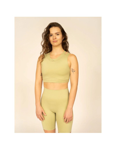 Biustonosz treningowy ze średnim wsparciem z materiałów z recyklingu damski 4f x anna lewandowska 4f