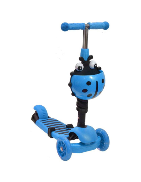 Hulajnoga balansowa jeździk 3w1 enero biedronka niebieska