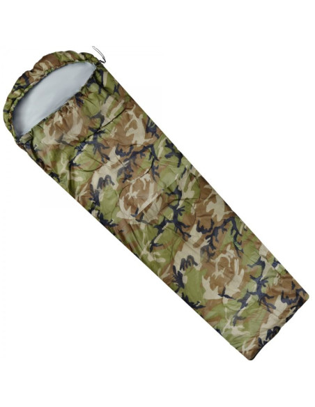 Śpiwór turystyczny moro 210x80x50cm z kompresją enero camp