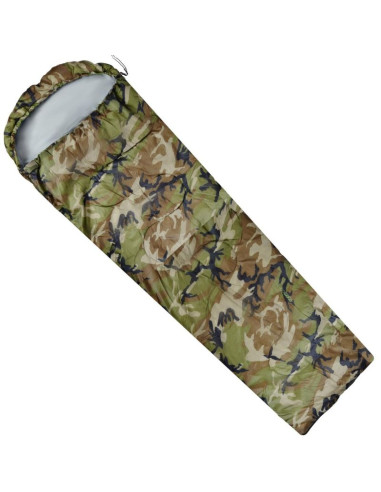 Śpiwór turystyczny moro 210x80x50cm z kompresją enero camp