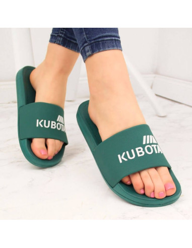 Klapki plażowe basenowe basic zielone kubota