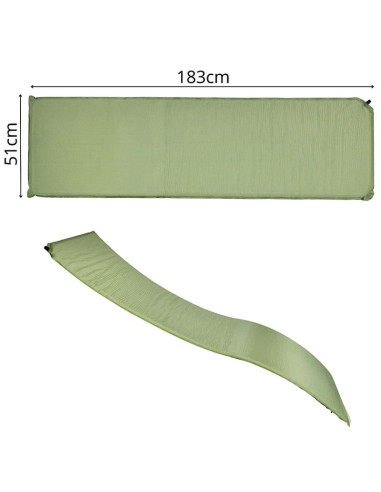 Mata samopompująca turystyczna materac 183x51x2,5cm redcliffs